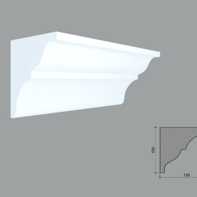 Cornisa masca galerie de interior MBC17 dimensiuni 115x100x2000mm