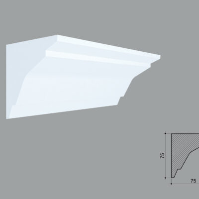 Cornisa masca galerie de interior MBC18 dimensiuni 75x75x2000mm