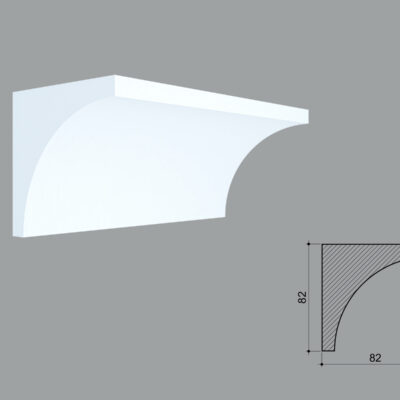 Cornisa masca galerie de interior MBC19 dimensiuni 82x82x2000mm