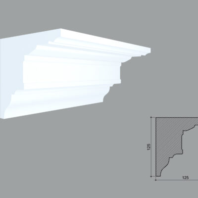 Cornisa masca galerie de interior MBC22 dimensiuni 125x125x2000mm