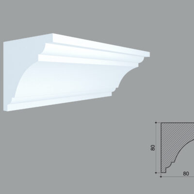 Cornisa masca galerie de interior MBC24-08 dimensiuni 80x80x2000mm