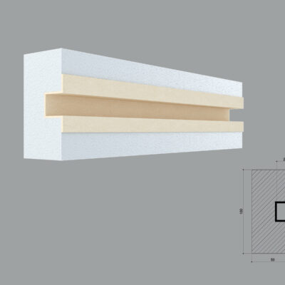 Nut decorativ de exterior FPTN01P-50 dimensiuni 100x50x2000mm
