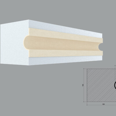 Nut decorativ de exterior FPTN02R-100 dimensiuni 100x100x2000mm