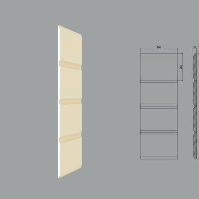 Coltar decorativ de exterior FPCL02-1M dimensiuni 1000x33x350x250mm debitat in 45