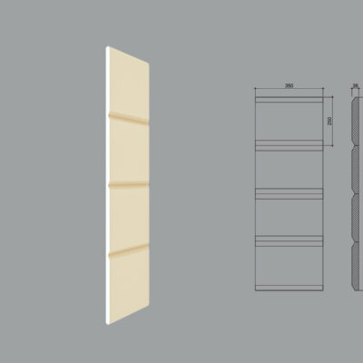 Coltar decorativ de exterior FPCL04-1M dimensiuni 1000x35x350x250mm debitat in 45