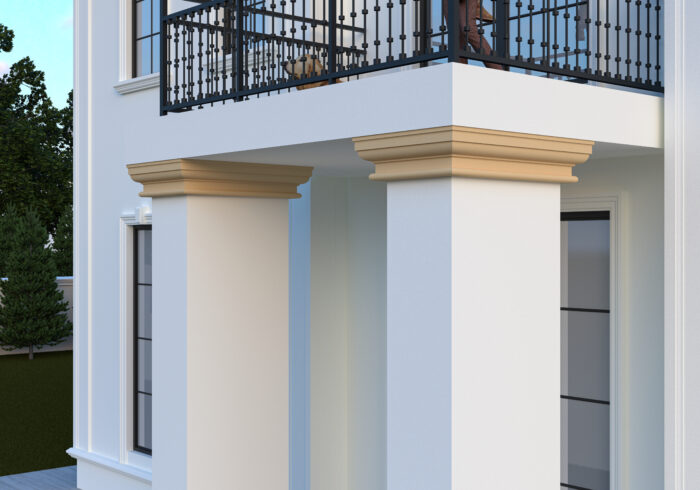 Profil pentru capitel de coloana patrata tip FP902P-2M de dimensiuni 230x131x2000mm - imagine 2