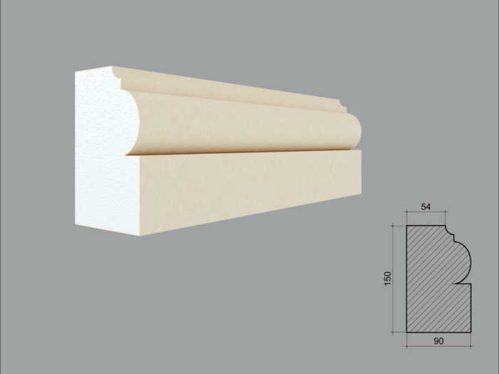 Profil pentru baza de pilastru tip FP601-2M de dimensiuni 150x90x2000mm - imagine 1