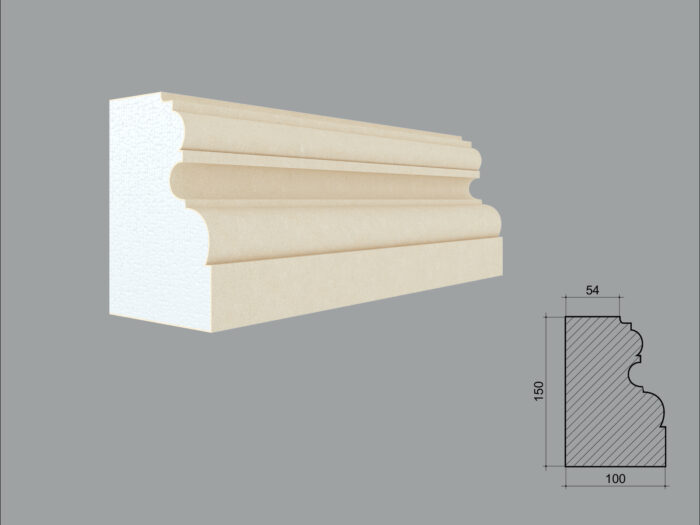 Profil pentru baza de pilastru tip FP602-2M de dimensiuni 150x100x2000mm - imagine 1