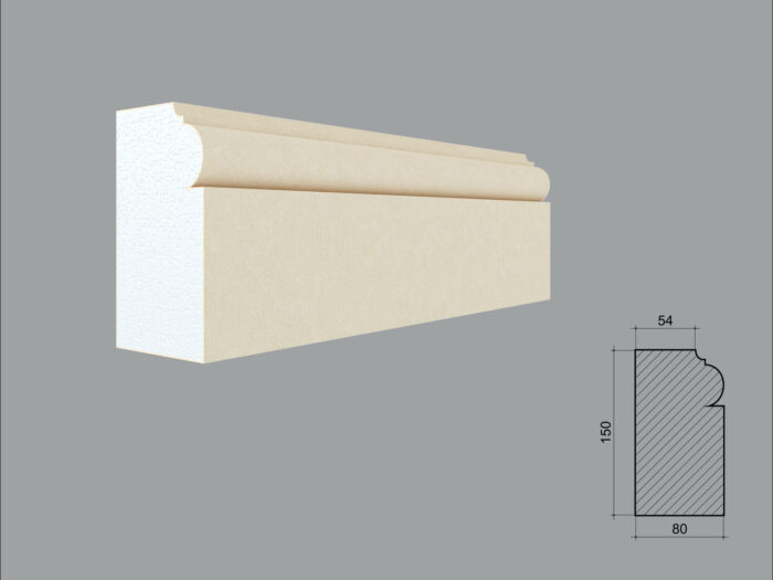 Profil pentru baza de pilastru tip FP604-2M de dimensiuni 150x80x2000mm - imagine 1