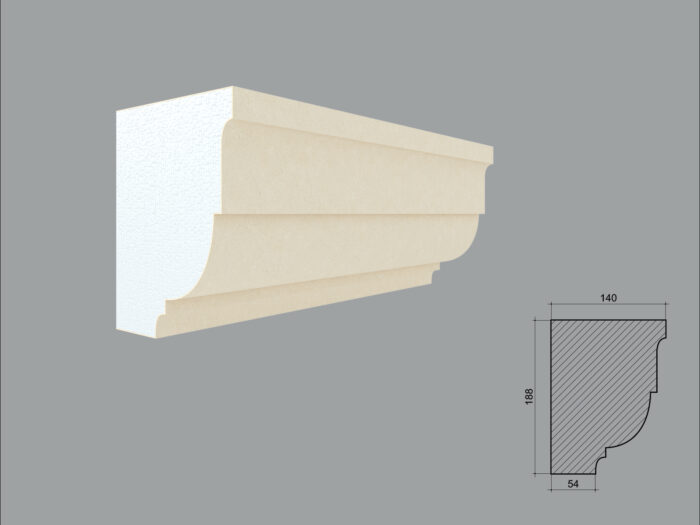 Profil pentru capitel de pilastru tip FP701-2M de dimensiuni 188x140x2000mm - imagine 1
