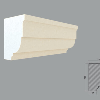 Profil pentru capitel de coloana patrata tip FP901P-2M de dimensiuni 188x140x2000mm
