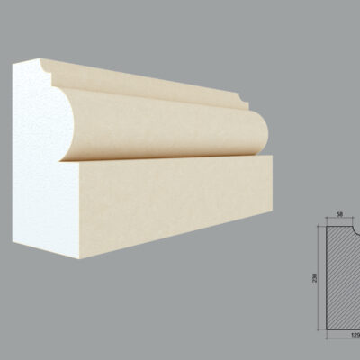 Profil pentru baza de coloana patrata tip FP903P-2M de dimensiuni 230x128x2000mm