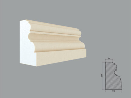 Profil pentru baza de coloana patrata tip FP904P-2M de dimensiuni 200x120x2000mm