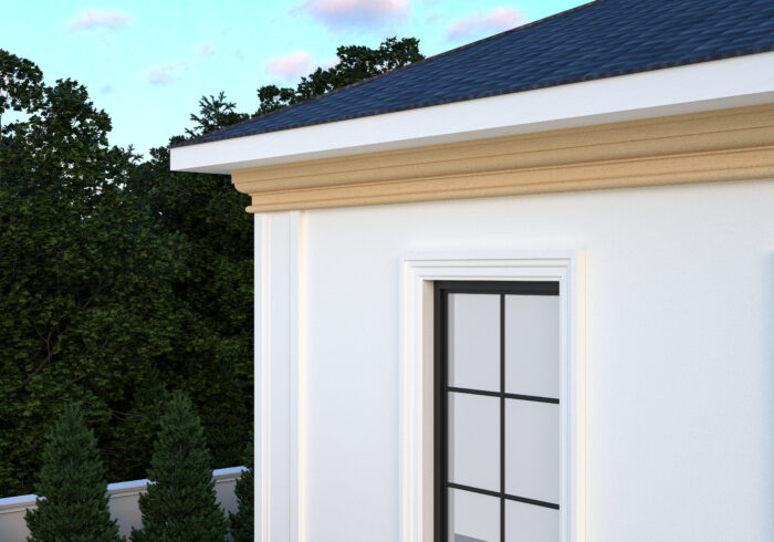 Profil pentru capitel de coloana patrata tip FP902P-2M de dimensiuni 230x131x2000mm - imagine 3