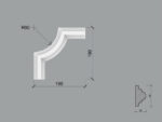 Coltar poliuretan pentru brau C4BR01 dimensiuni 185x20x185mm