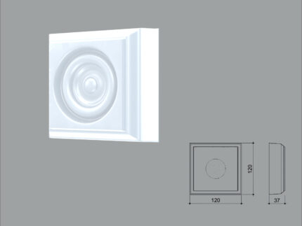 Accent / Ornament decorativ de interior poliuretan FPAD07L dimensiuni 120x120x36mm