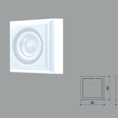 Accent / Ornament decorativ de interior poliuretan FPAD07M dimensiuni 90x90x34mm