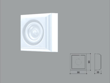 Accent / Ornament decorativ de interior poliuretan FPAD07M dimensiuni 90x90x34mm