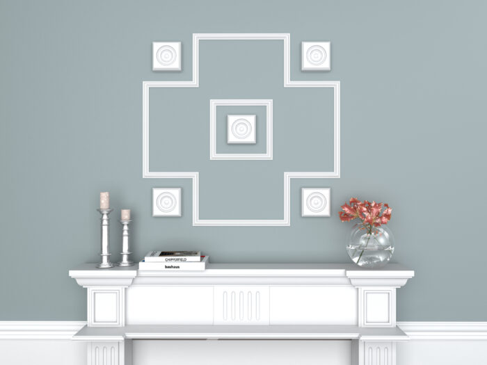 Accent / Ornament decorativ de interior poliuretan FPAD07L dimensiuni 120x120x36mm - imagine 2
