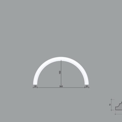 Arcada BR08 din poliuretan ARCBR08-300 de dimensiuni 150x13x300mm