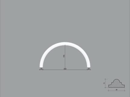 Arcada BR08 din poliuretan ARCBR08-350 de dimensiuni 175x13x350mm