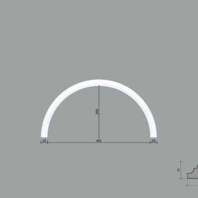 Arcada BR08 din poliuretan ARCBR08-400 de dimensiuni 200x13x400mm