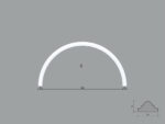 Arcada BR08 din poliuretan ARCBR08-500 de dimensiuni 250x13x500mm