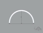 Arcada BR08 din poliuretan ARCBR08-550 de dimensiuni 275x13x550mm