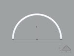Arcada BR08 din poliuretan ARCBR08-650 de dimensiuni 325x13x650mm