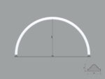 Arcada BR08 din poliuretan ARCBR08-700 de dimensiuni 350x13x700mm