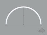 Arcada BR08 din poliuretan ARCBR08-750 de dimensiuni 375x13x750mm