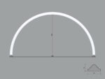 Arcada BR08 din poliuretan ARCBR08-800 de dimensiuni 400x13x800mm
