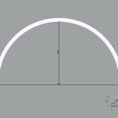 Arcada BR08 din poliuretan ARCBR08-800 de dimensiuni 400x13x800mm