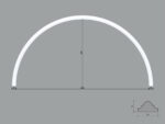 Arcada BR08 din poliuretan ARCBR08-850 de dimensiuni 425x13x850mm