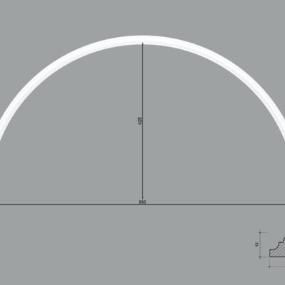 Arcada BR08 din poliuretan ARCBR08-850 de dimensiuni 425x13x850mm