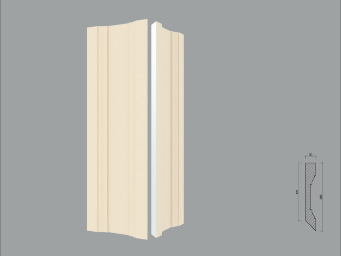 Pilastru de exterior FP501 debitat pe o latura in 45 grade - imagine 2