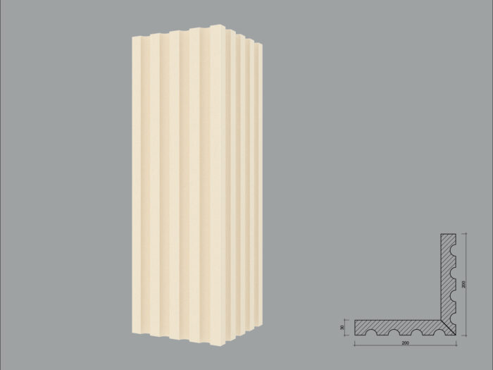 Pilastru de exterior FP502 debitat pe o latura in 45 grade - imagine 4