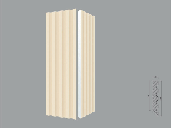 Pilastru de exterior FP502 debitat pe o latura in 45 grade - imagine 2