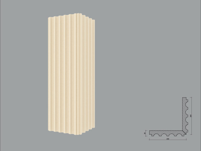 Pilastru de exterior FP503 debitat pe o latura in 45 grade - imagine 4