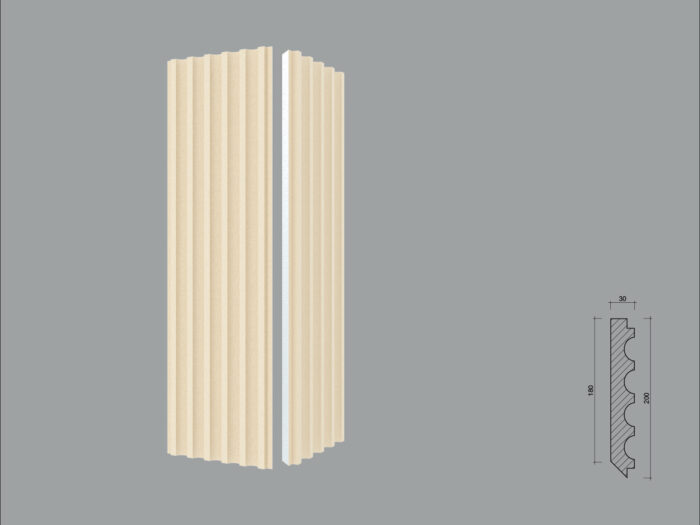 Pilastru de exterior FP503 debitat pe o latura in 45 grade - imagine 2