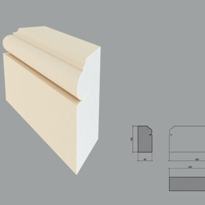 Baza pentru pilastru FP604 debitat la 45 de grade in stanga