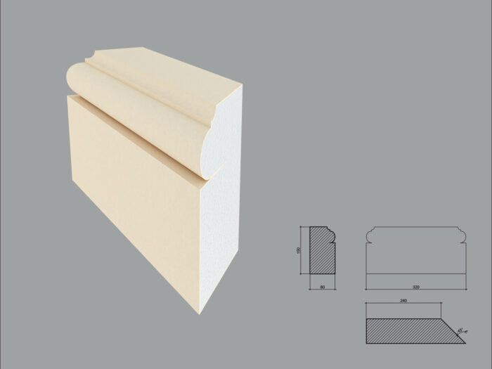 Baza pentru pilastru FP604 debitat la 45 de grade in stanga - imagine 1