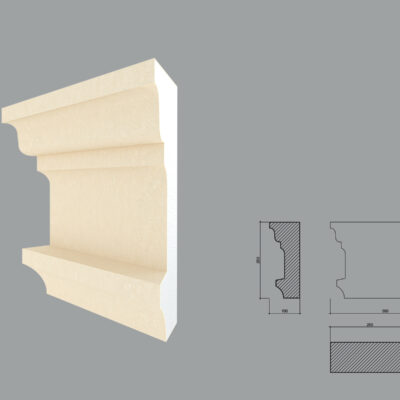 Capitel pentru pilastru FP702 debitat la 45 de grade in stanga