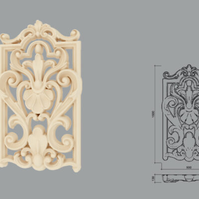 Accent decorativ de exterior FPADE21-1600 dimensiuni 900x130x1600mm