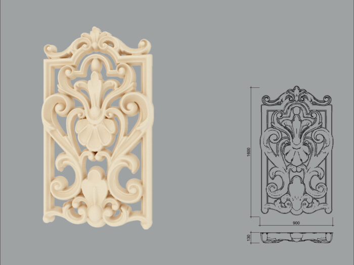 Accent decorativ de exterior FPADE21-1600 dimensiuni 900x130x1600mm - imagine 1