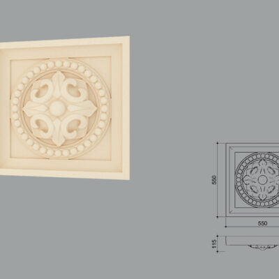 Accent decorativ de exterior FPADE22-550 dimensiuni 550x115x550mm