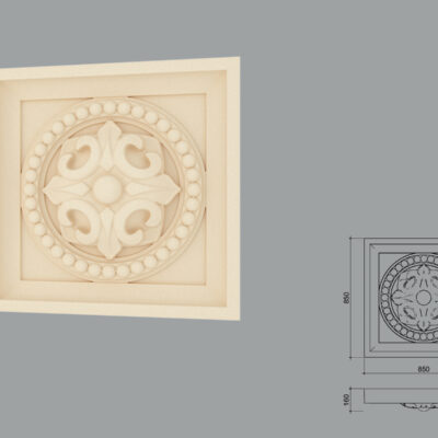 Accent decorativ de exterior FPADE22-850 dimensiuni 850x160x850mm