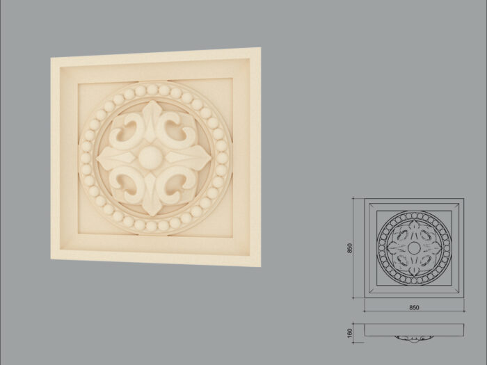 Accent decorativ de exterior FPADE22-850 dimensiuni 850x160x850mm - imagine 1