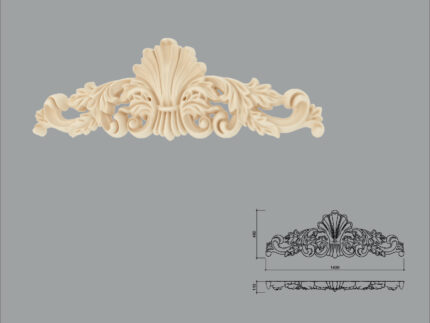 Accent decorativ de exterior FPADE23-1400 dimensiuni 480x110x1400mm