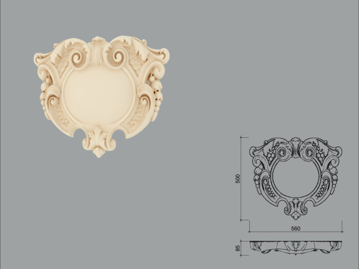 Accent decorativ de exterior FPADE24-500 dimensiuni 500x85x560mm - imagine 1